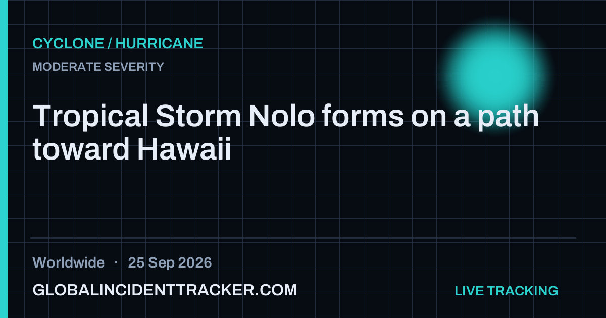 Cyclone / Hurricane incident in worldwide on 25 September 2026 — Global Incident Tracker report card