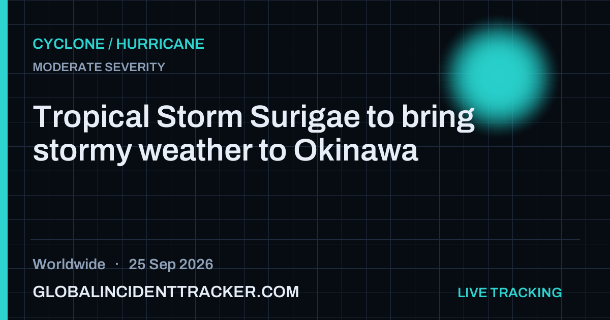 Cyclone / Hurricane incident in worldwide on 25 September 2026 — Global Incident Tracker report card