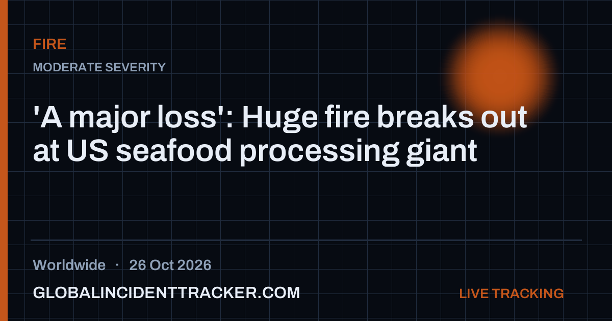 Fire incident in worldwide on 26 October 2026 — Global Incident Tracker report card