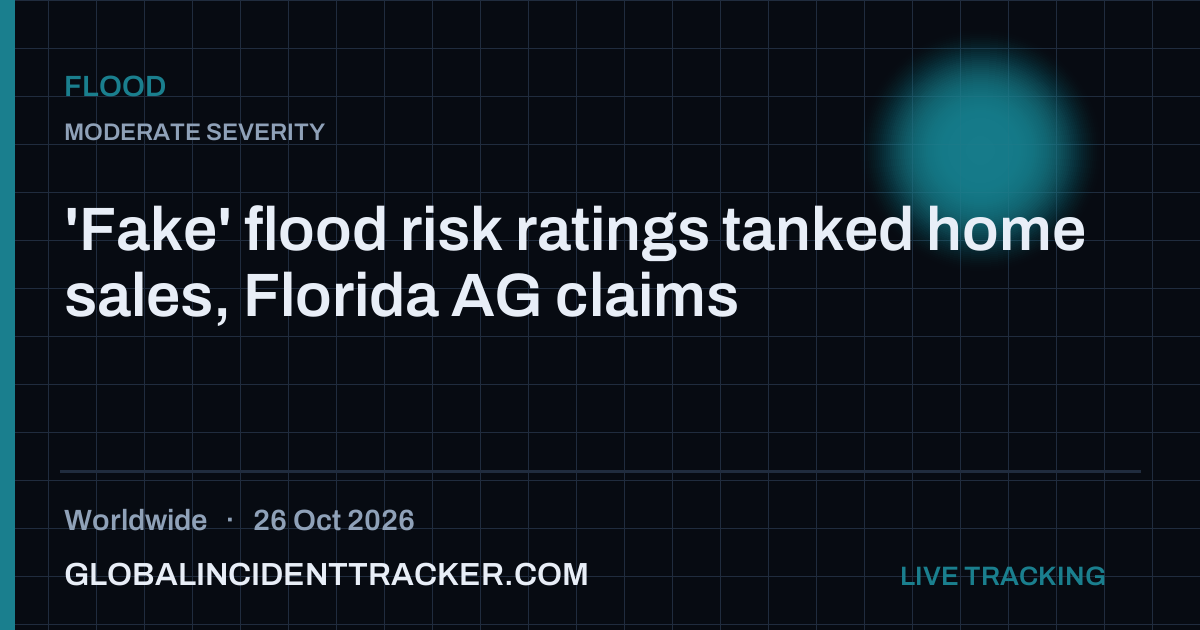 'Fake' flood risk ratings tanked home sales, Florida AG claims — 26 ...