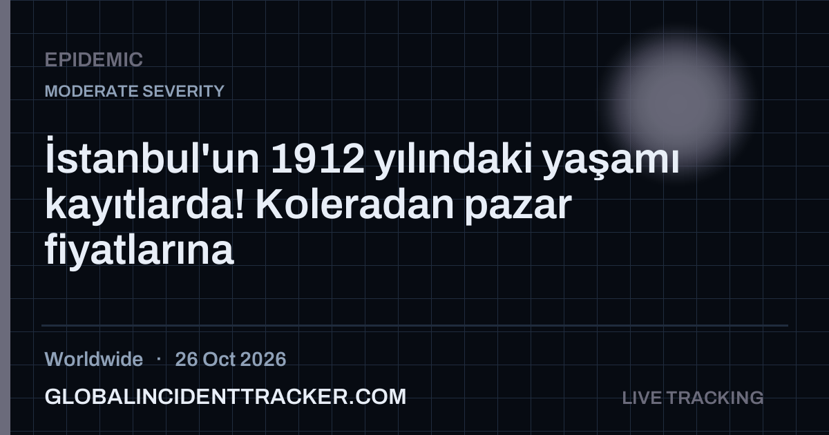 Epidemic incident in worldwide on 26 October 2026 — Global Incident Tracker report card