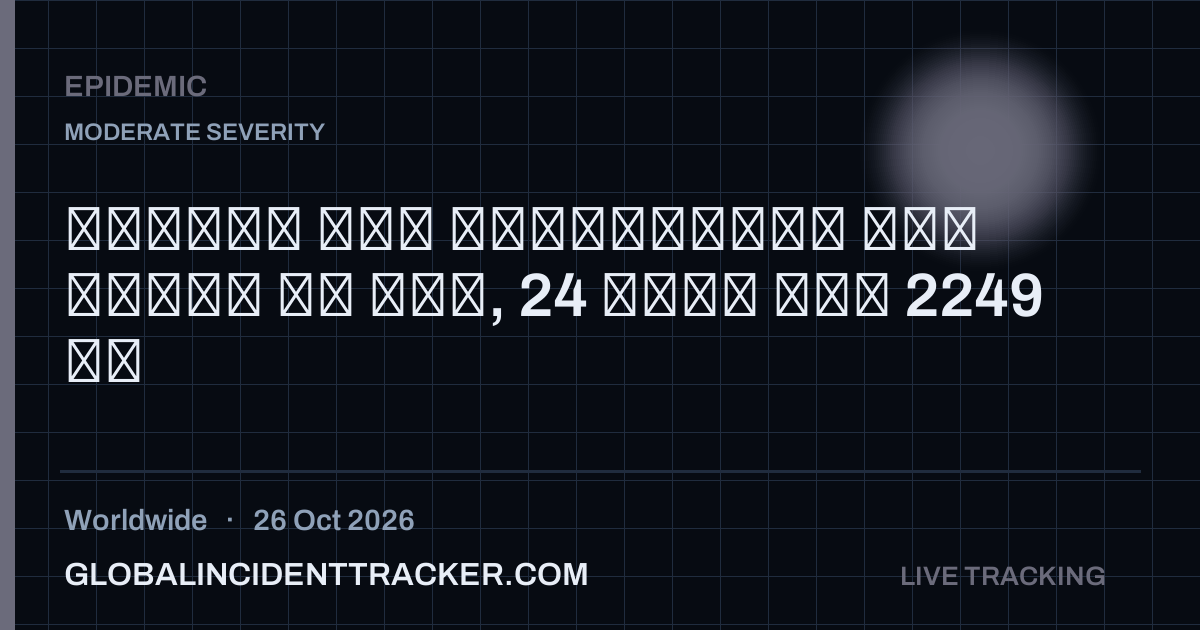 Epidemic incident in worldwide on 26 October 2026 — Global Incident Tracker report card
