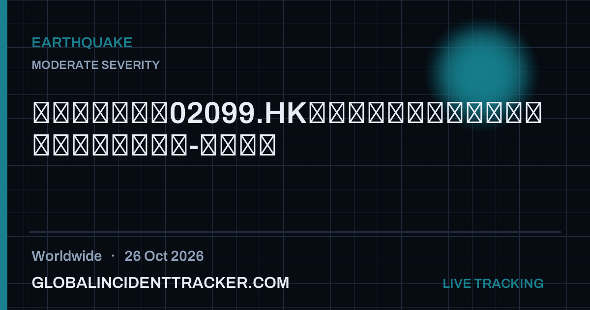 Earthquake incident in worldwide on 26 October 2026 — Global Incident Tracker report card