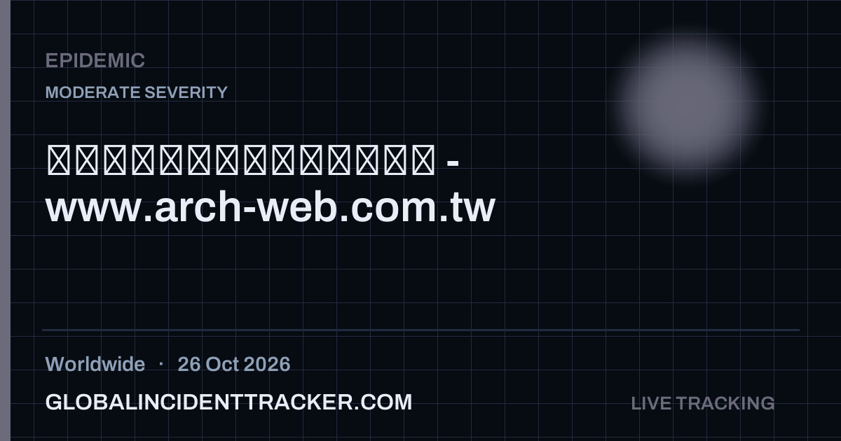 Epidemic incident in worldwide on 26 October 2026 — Global Incident Tracker report card