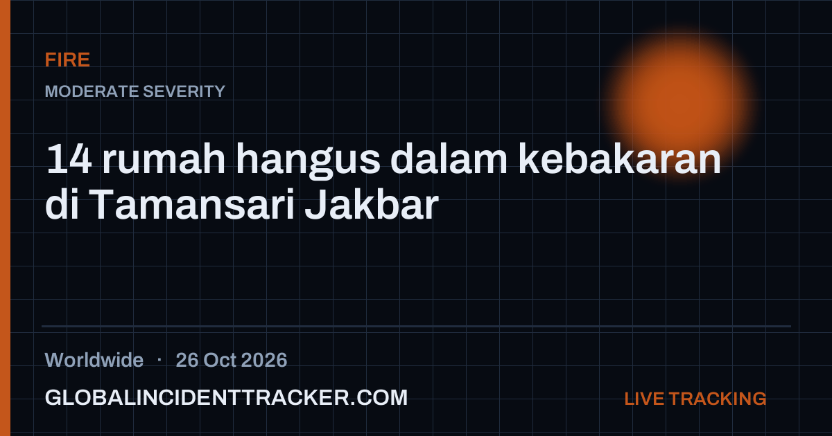 Fire incident in worldwide on 26 October 2026 — Global Incident Tracker report card