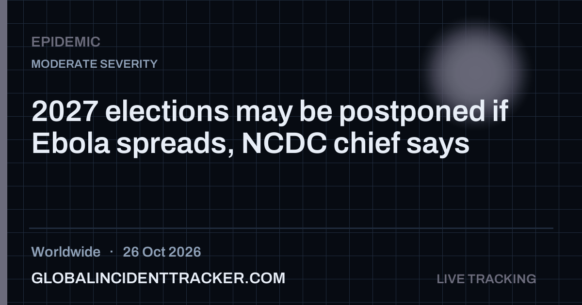 Epidemic incident in worldwide on 26 October 2026 — Global Incident Tracker report card
