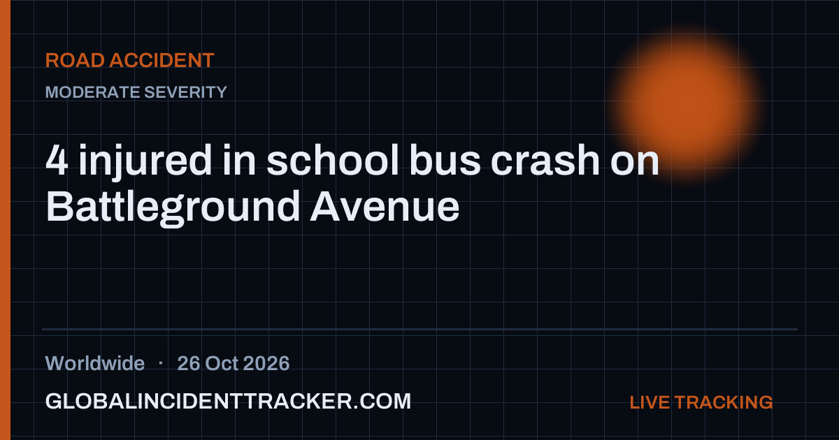 Road Accident incident in worldwide on 26 October 2026 — Global Incident Tracker report card