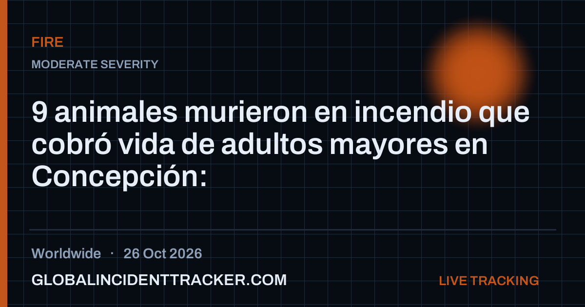 Fire incident in worldwide on 26 October 2026 — Global Incident Tracker report card