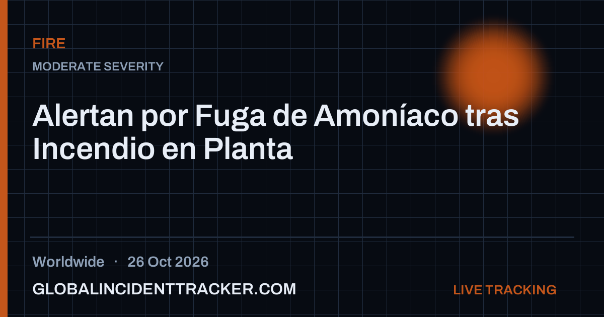 Fire incident in worldwide on 26 October 2026 — Global Incident Tracker report card