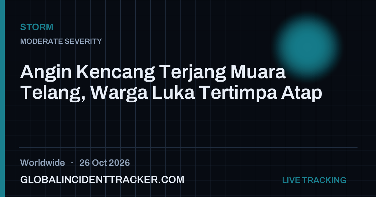 Storm incident in worldwide on 26 October 2026 — Global Incident Tracker report card