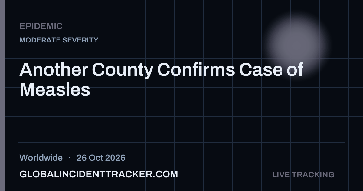 Epidemic incident in worldwide on 26 October 2026 — Global Incident Tracker report card