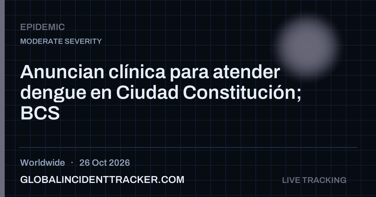 Epidemic incident in worldwide on 26 October 2026 — Global Incident Tracker report card