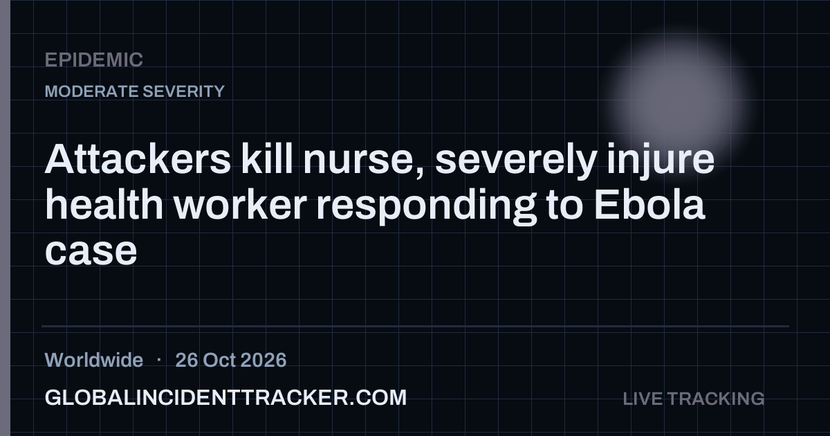 Epidemic incident in worldwide on 26 October 2026 — Global Incident Tracker report card
