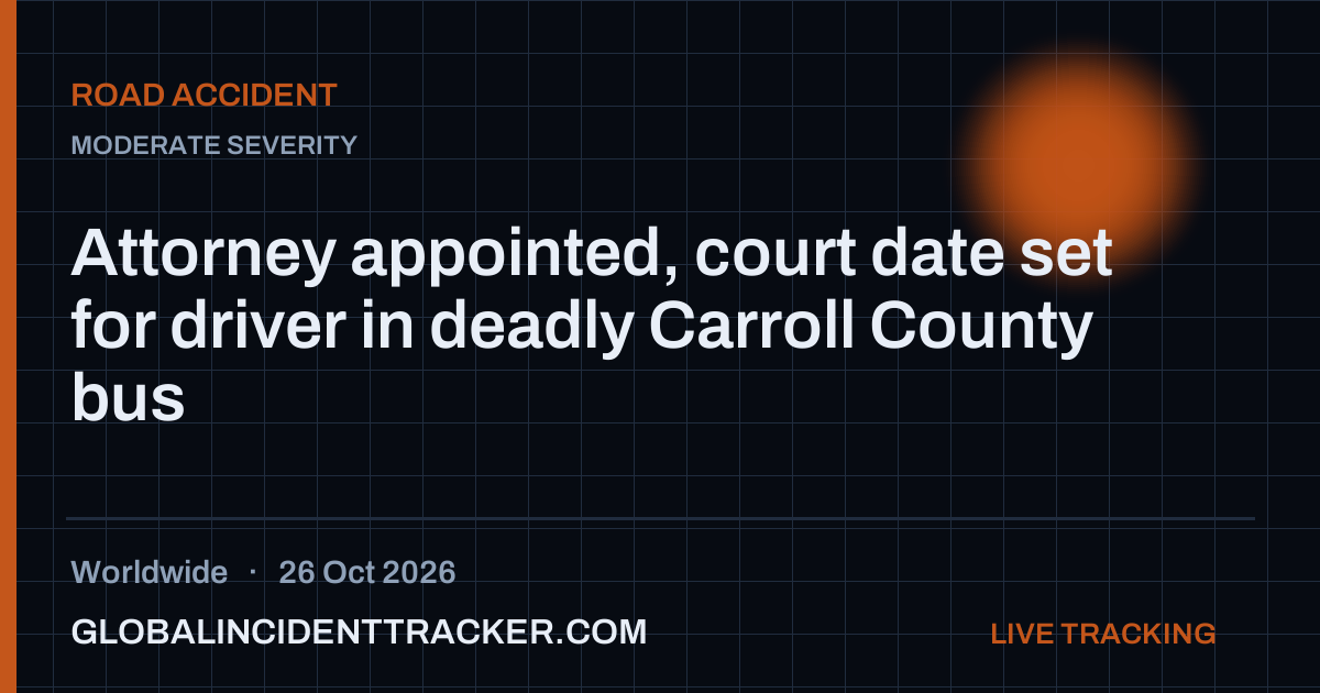 Road Accident incident in worldwide on 26 October 2026 — Global Incident Tracker report card