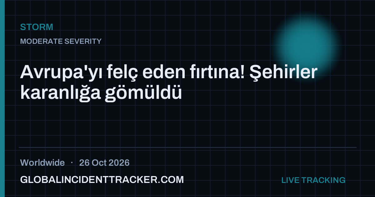 Storm incident in worldwide on 26 October 2026 — Global Incident Tracker report card