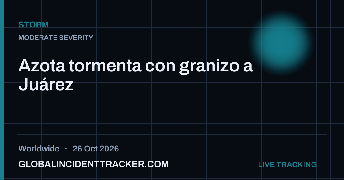 Storm incident in worldwide on 26 October 2026 — Global Incident Tracker report card