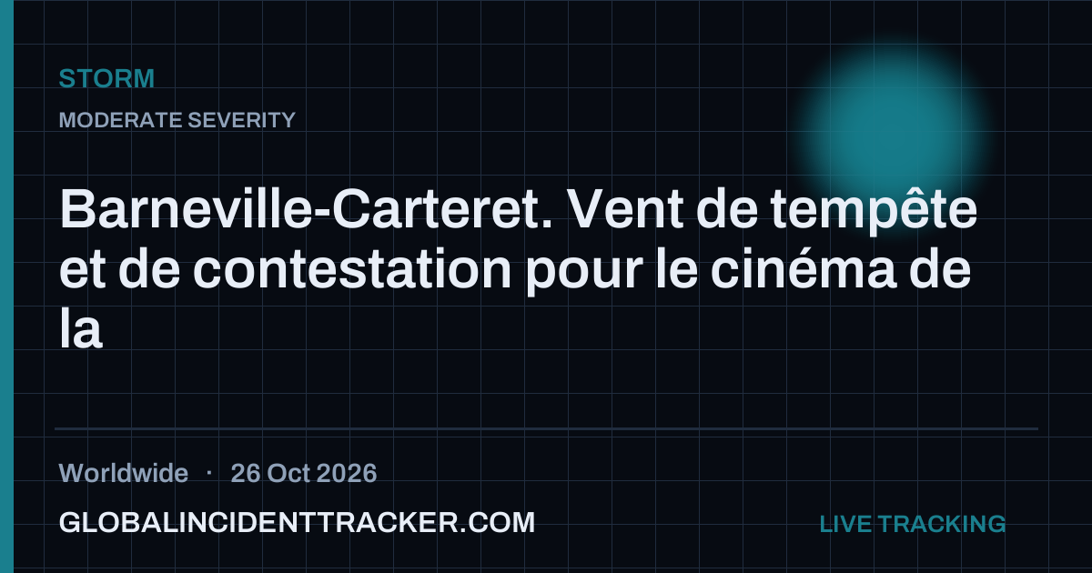 Storm incident in worldwide on 26 October 2026 — Global Incident Tracker report card