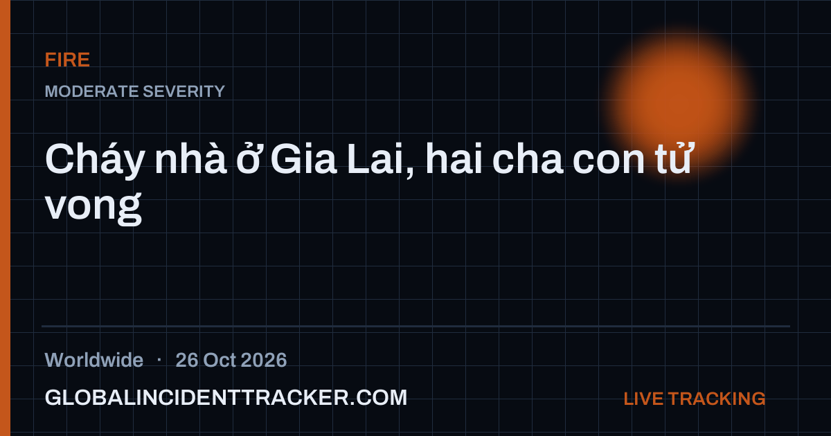 Fire incident in worldwide on 26 October 2026 — Global Incident Tracker report card
