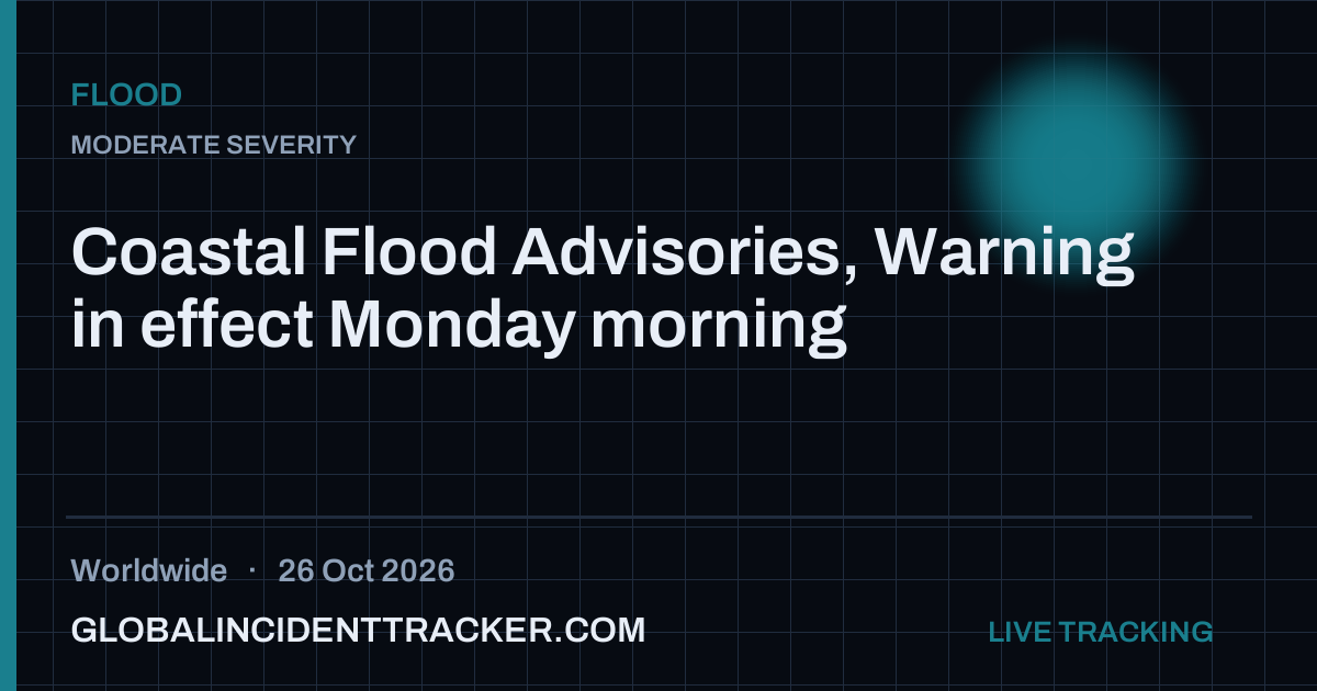 Flood incident in worldwide on 26 October 2026 — Global Incident Tracker report card