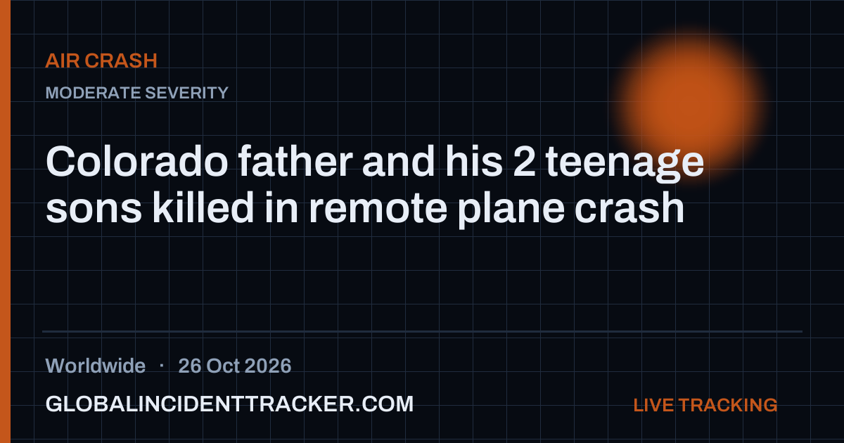 Air Crash incident in worldwide on 26 October 2026 — Global Incident Tracker report card