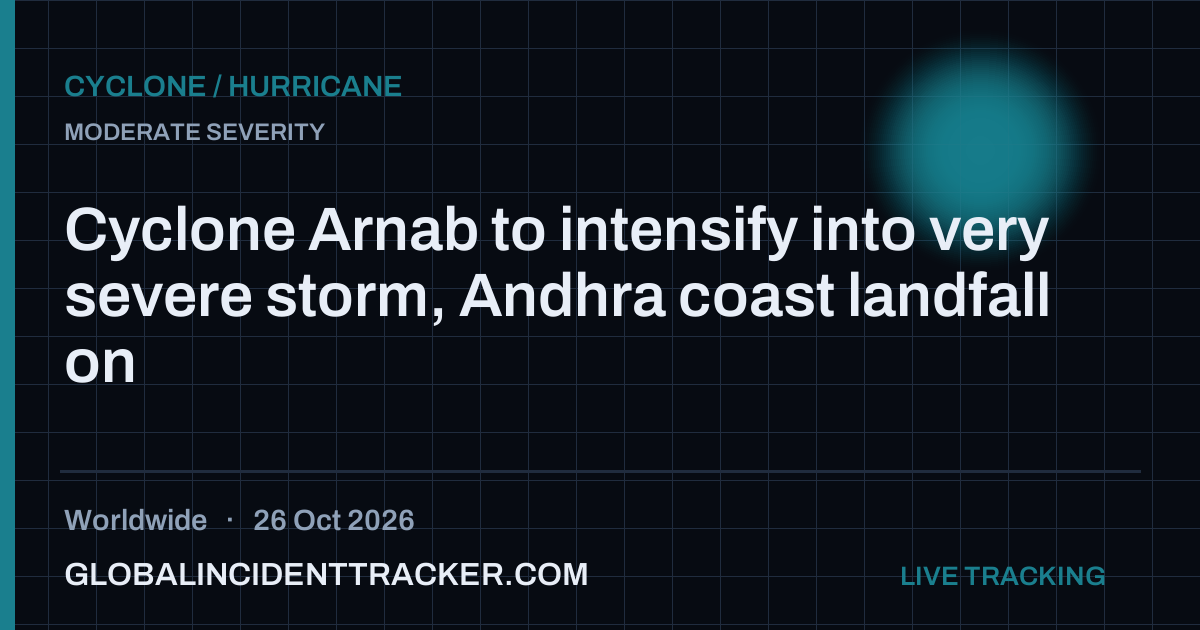 Cyclone / Hurricane incident in worldwide on 26 October 2026 — Global Incident Tracker report card