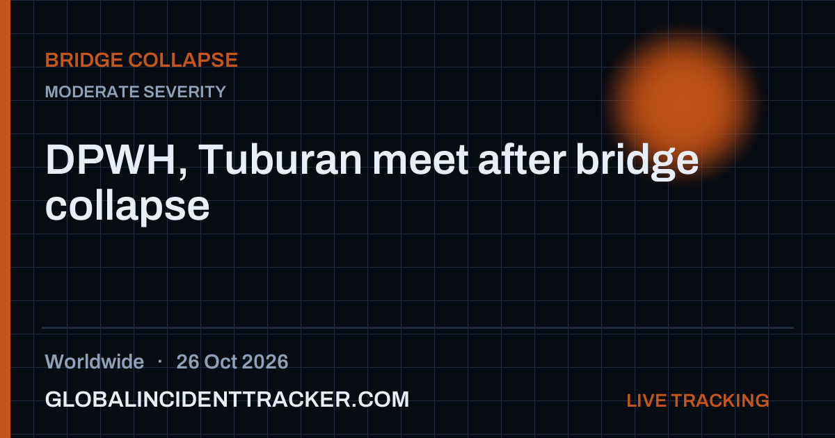 DPWH, Tuburan meet after bridge collapse — 26 October 2026