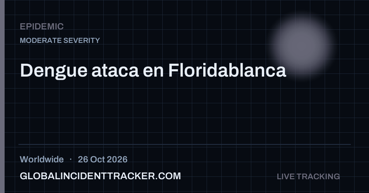 Epidemic incident in worldwide on 26 October 2026 — Global Incident Tracker report card