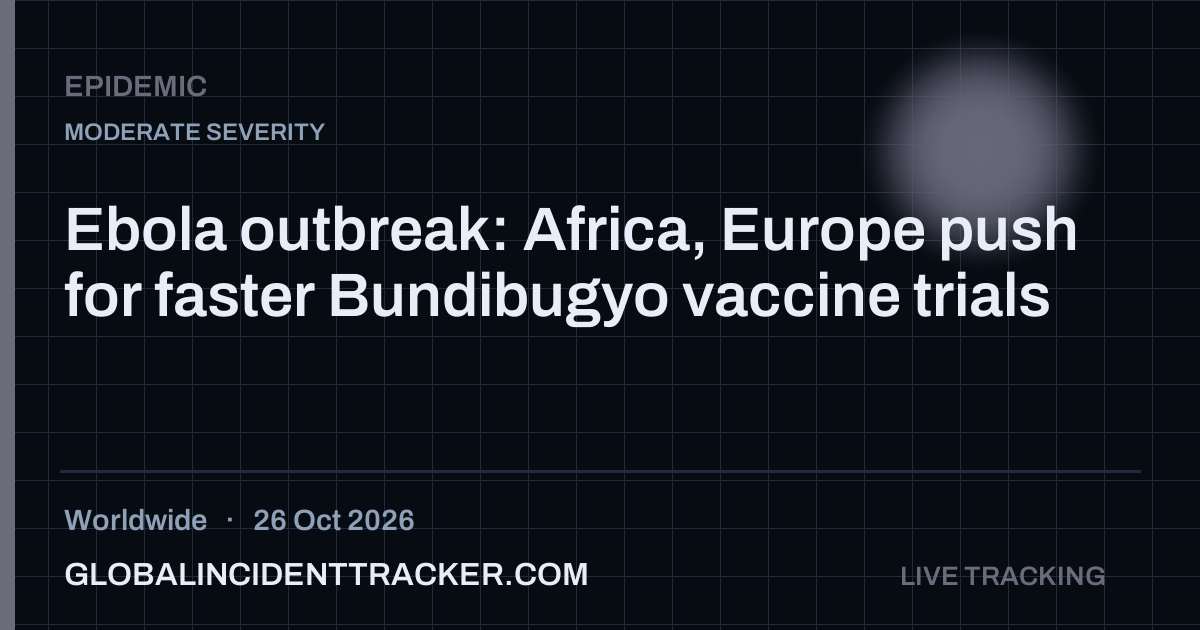 Epidemic incident in worldwide on 26 October 2026 — Global Incident Tracker report card