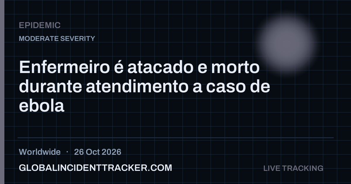 Epidemic incident in worldwide on 26 October 2026 — Global Incident Tracker report card