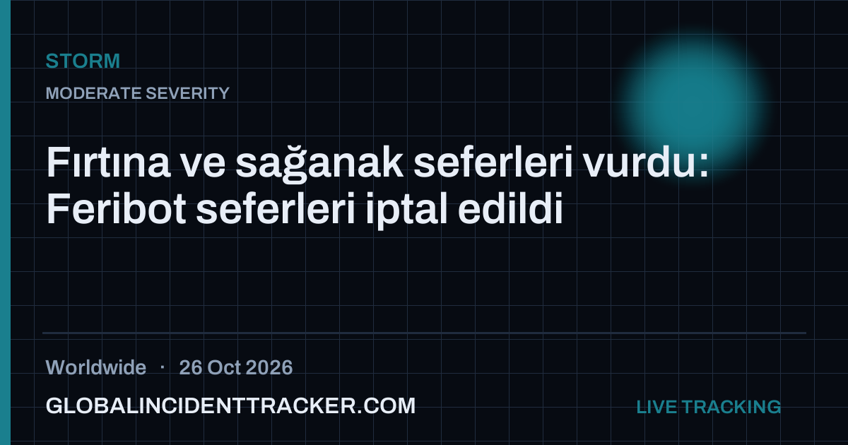 Storm incident in worldwide on 26 October 2026 — Global Incident Tracker report card