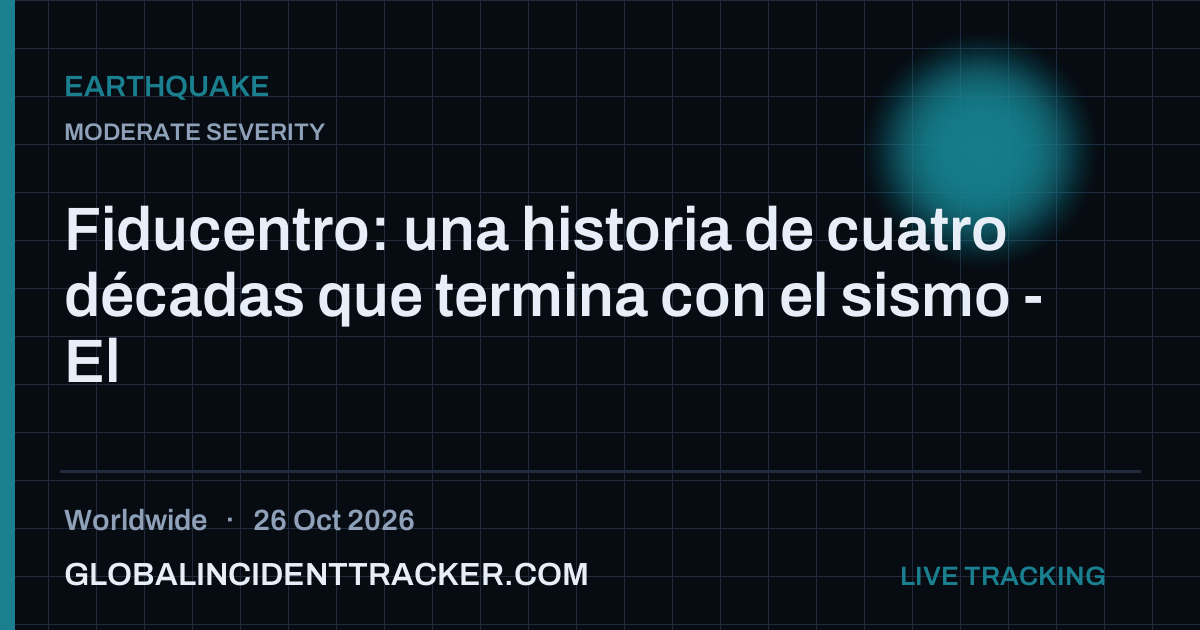 Earthquake incident in worldwide on 26 October 2026 — Global Incident Tracker report card