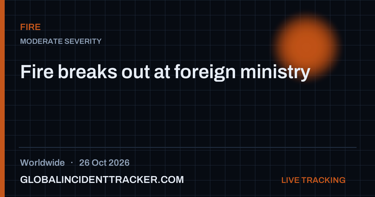 Fire incident in worldwide on 26 October 2026 — Global Incident Tracker report card