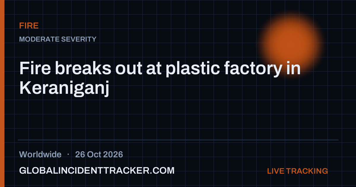 Fire incident in worldwide on 26 October 2026 — Global Incident Tracker report card