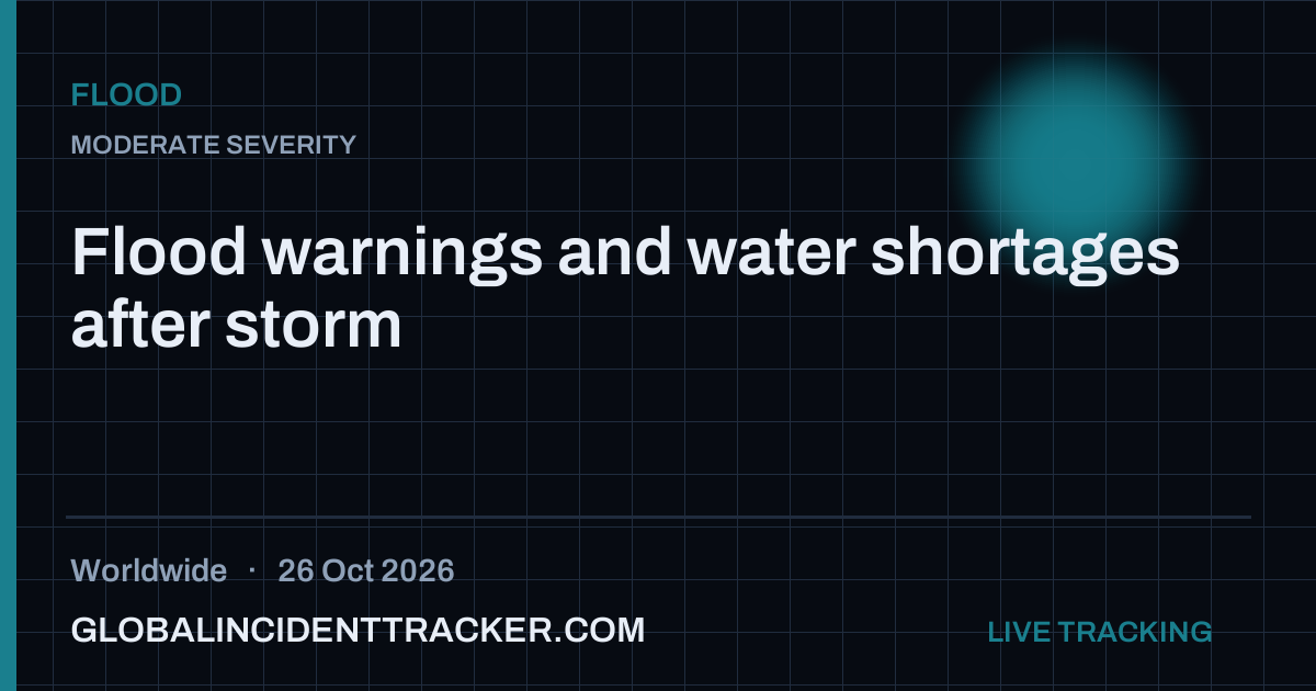 Flood incident in worldwide on 26 October 2026 — Global Incident Tracker report card