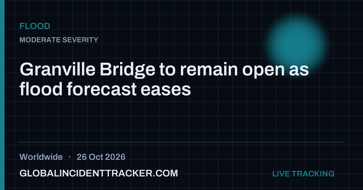 Flood incident in worldwide on 26 October 2026 — Global Incident Tracker report card