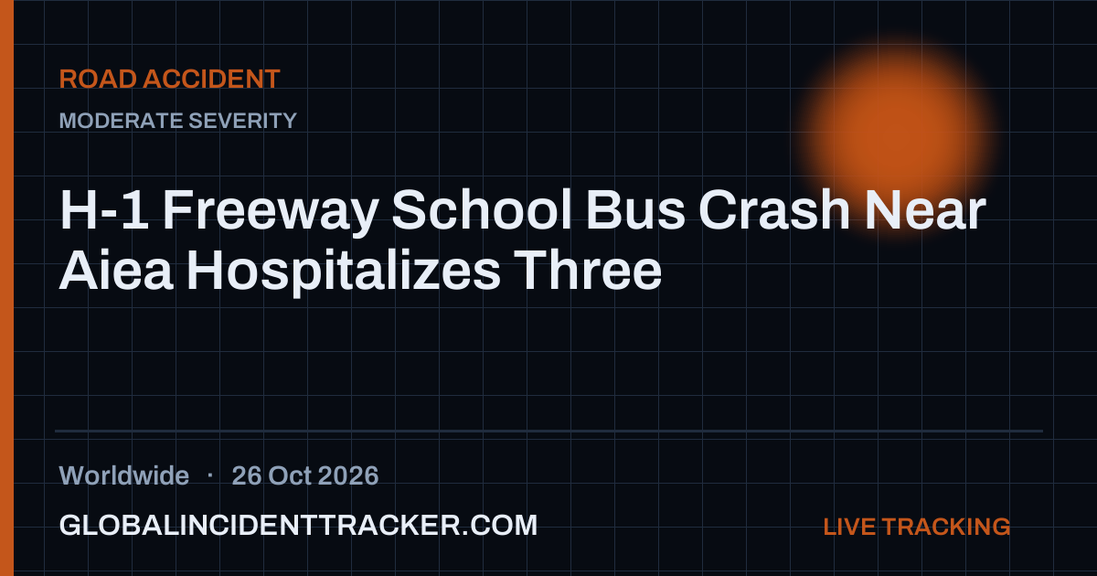 Road Accident incident in worldwide on 26 October 2026 — Global Incident Tracker report card