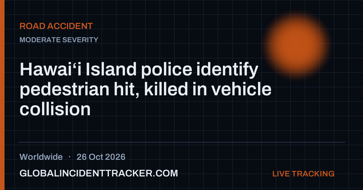 Road Accident incident in worldwide on 26 October 2026 — Global Incident Tracker report card