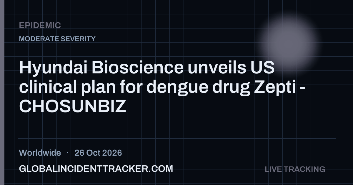 Epidemic incident in worldwide on 26 October 2026 — Global Incident Tracker report card