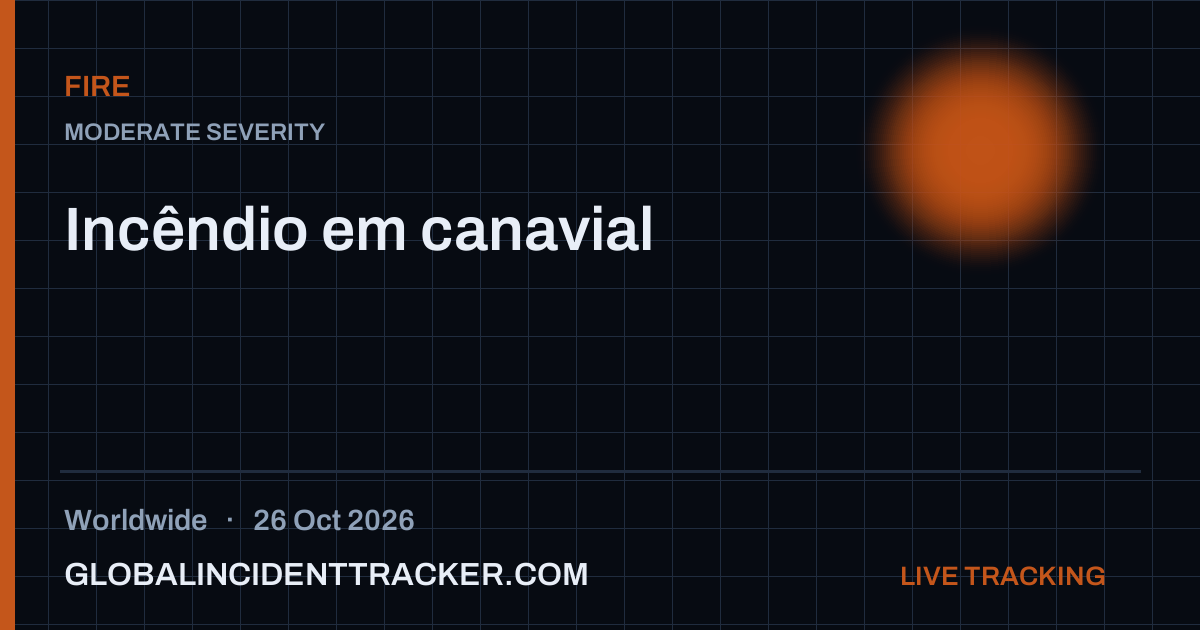 Fire incident in worldwide on 26 October 2026 — Global Incident Tracker report card