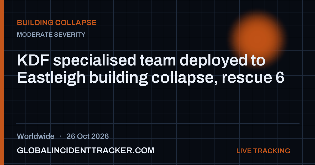 Building Collapse incident in worldwide on 26 October 2026 — Global Incident Tracker report card