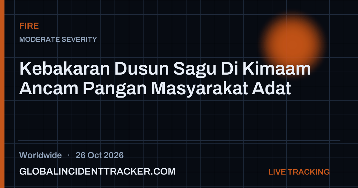 Fire incident in worldwide on 26 October 2026 — Global Incident Tracker report card