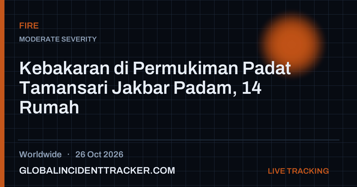 Fire incident in worldwide on 26 October 2026 — Global Incident Tracker report card