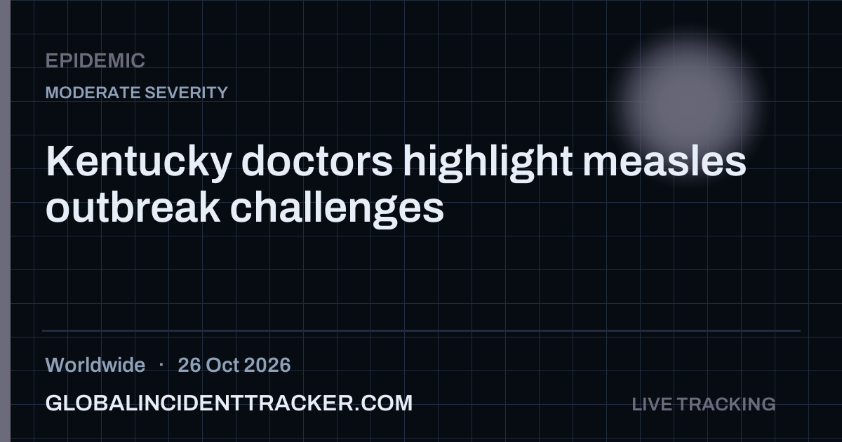 Epidemic incident in worldwide on 26 October 2026 — Global Incident Tracker report card