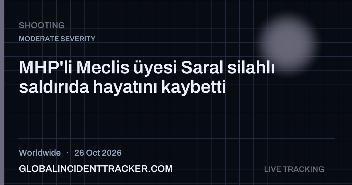 Shooting incident in worldwide on 26 October 2026 — Global Incident Tracker report card