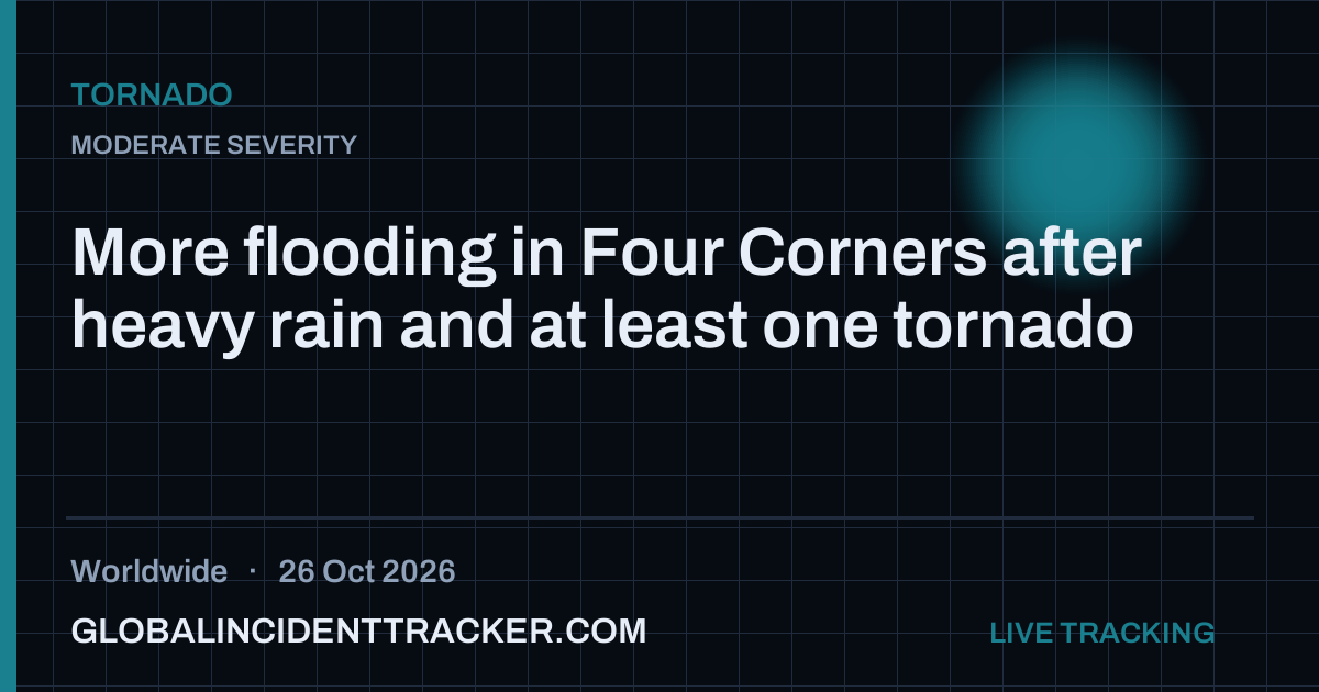 Tornado incident in worldwide on 26 October 2026 — Global Incident Tracker report card