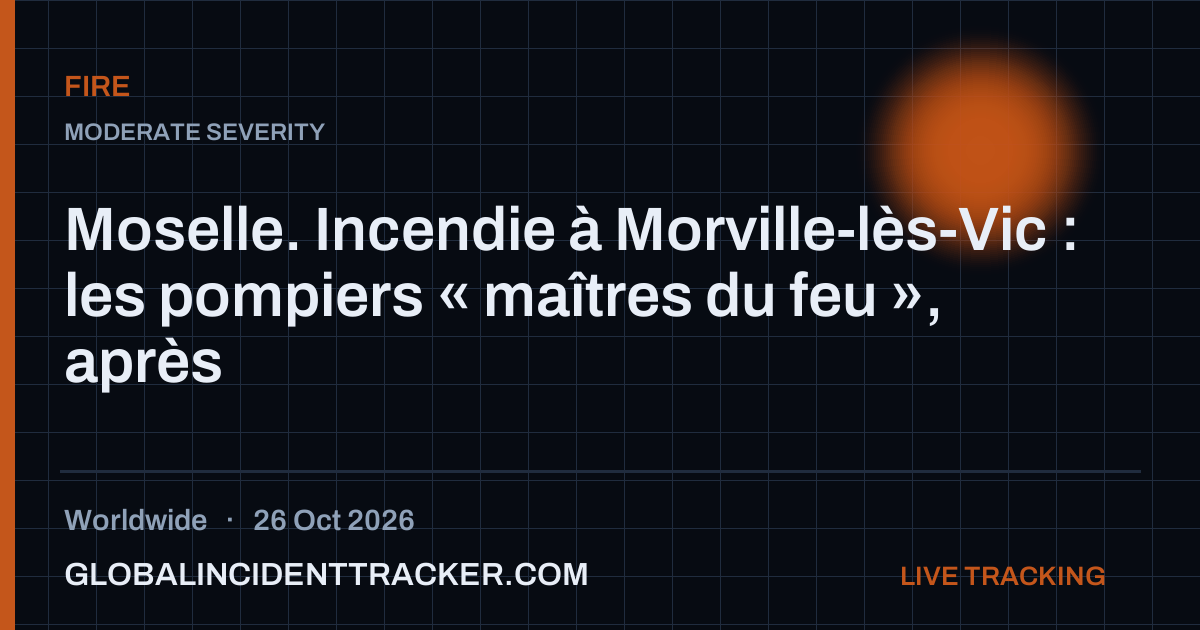 Fire incident in worldwide on 26 October 2026 — Global Incident Tracker report card