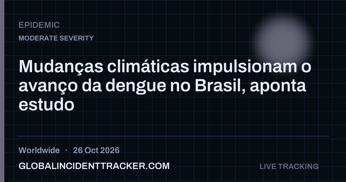 Epidemic incident in worldwide on 26 October 2026 — Global Incident Tracker report card