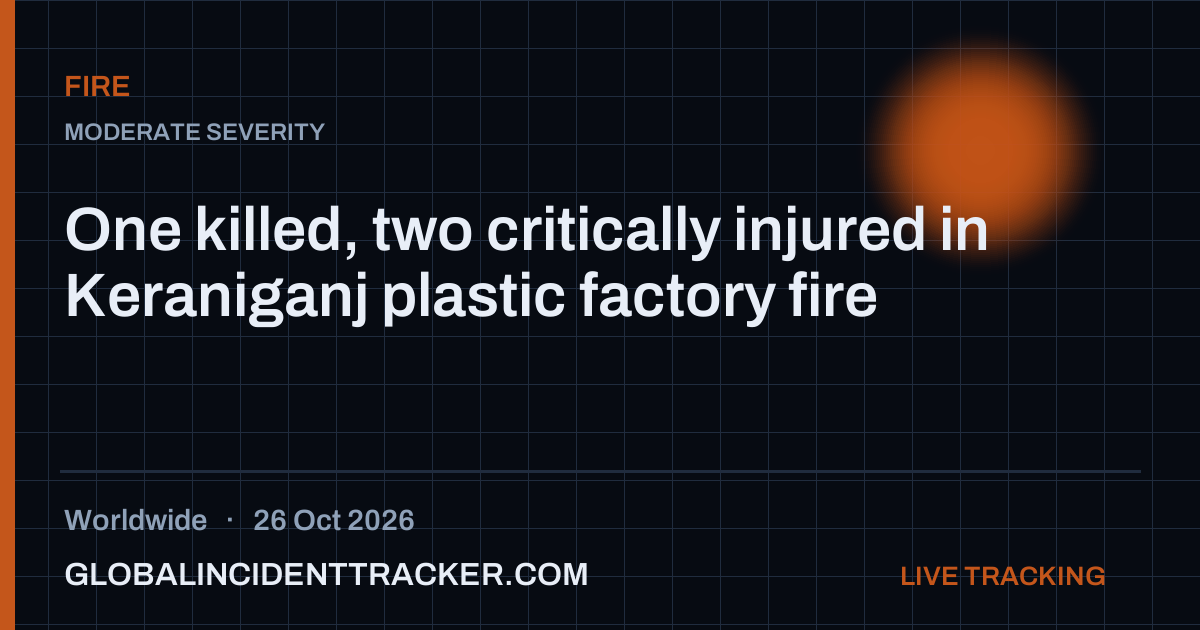 Fire incident in worldwide on 26 October 2026 — Global Incident Tracker report card