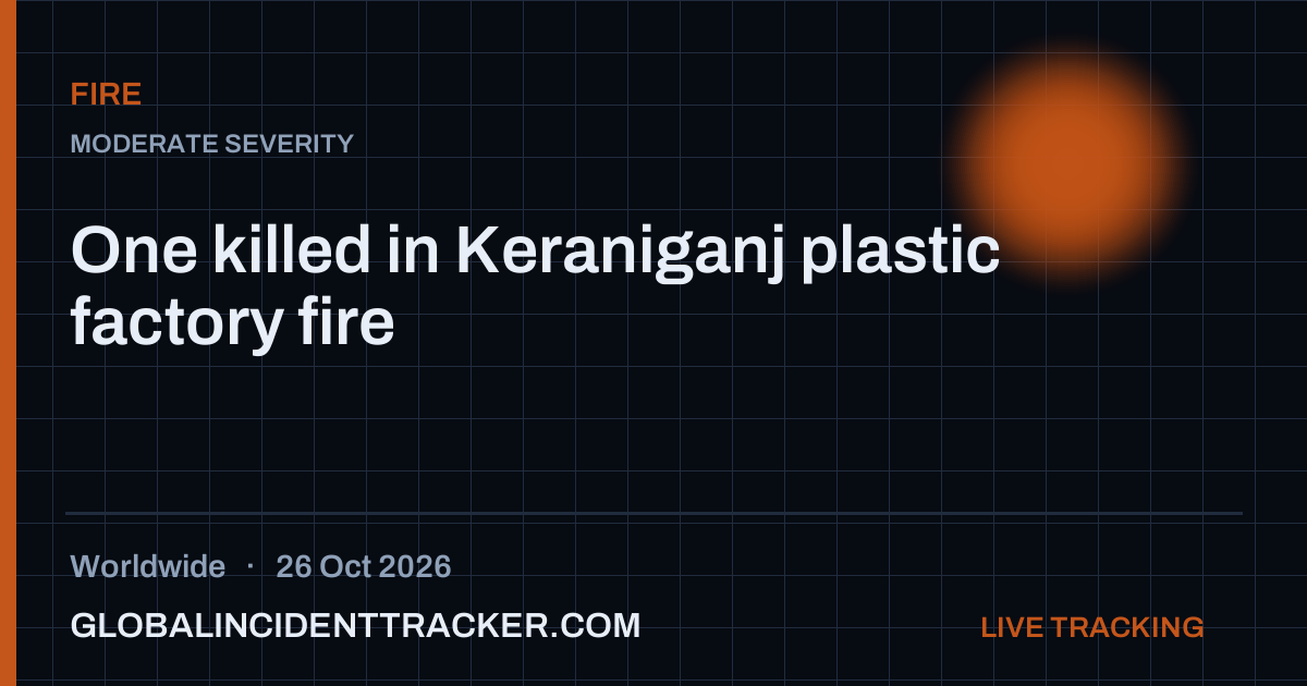 Fire incident in worldwide on 26 October 2026 — Global Incident Tracker report card