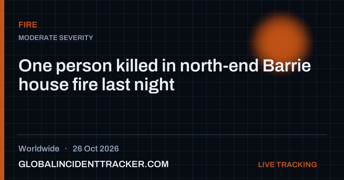Fire incident in worldwide on 26 October 2026 — Global Incident Tracker report card